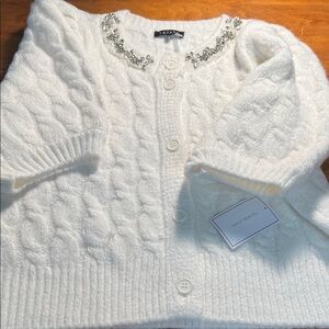 NWT - STATE Ivory Cable Knit Sweater